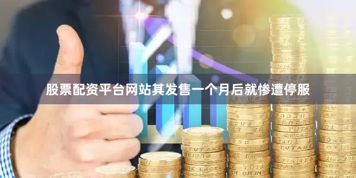 股票配资平台网站其发售一个月后就惨遭停服